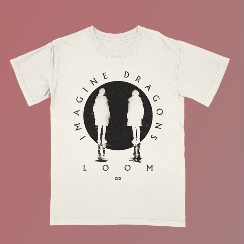Imagine Dragons T Shirt Youth‎ S YS Cream LOOM World 2024 Tour Merch NEW